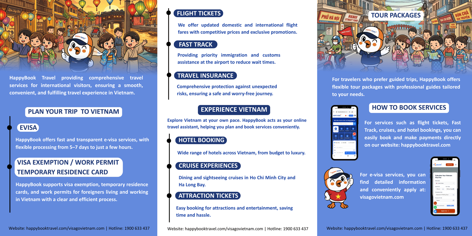 HappyBook Travel Vietnam services overview